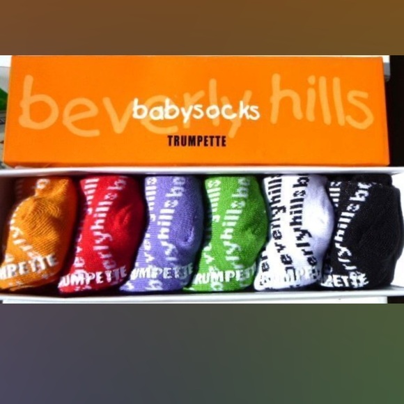 2 Packs of TRUMPETTE PAIR OF BEVERLY HILLS BABY SOCKS 6 PACK NEW Size 0 to 12 Mo - Picture 1 of 1
